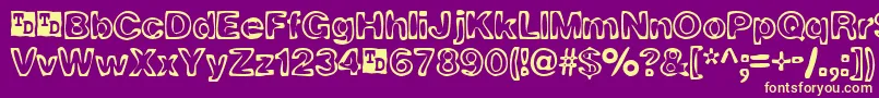 RingOFireTrialVersion Font – Yellow Fonts on Purple Background