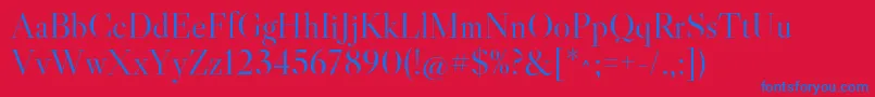 LibrecaslondisplayRegular Font – Blue Fonts on Red Background