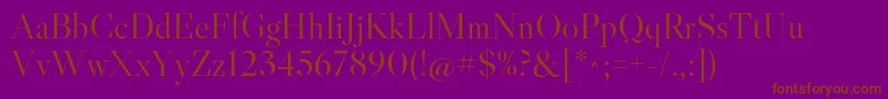 LibrecaslondisplayRegular Font – Brown Fonts on Purple Background