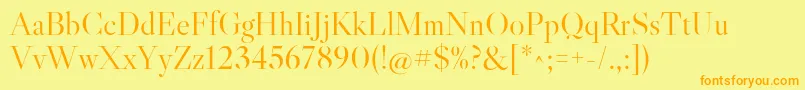 LibrecaslondisplayRegular Font – Orange Fonts on Yellow Background