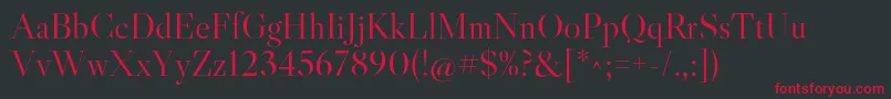 LibrecaslondisplayRegular Font – Red Fonts on Black Background