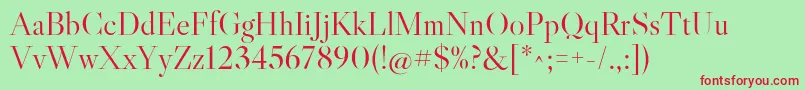 LibrecaslondisplayRegular Font – Red Fonts on Green Background