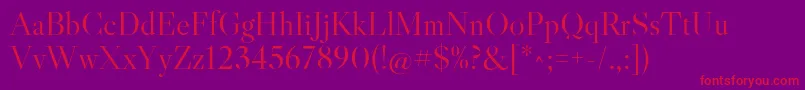 LibrecaslondisplayRegular Font – Red Fonts on Purple Background