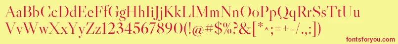 LibrecaslondisplayRegular Font – Red Fonts on Yellow Background