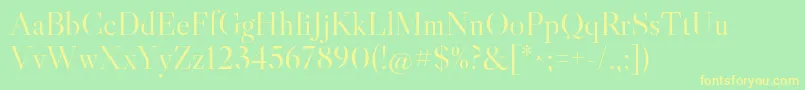 LibrecaslondisplayRegular Font – Yellow Fonts on Green Background