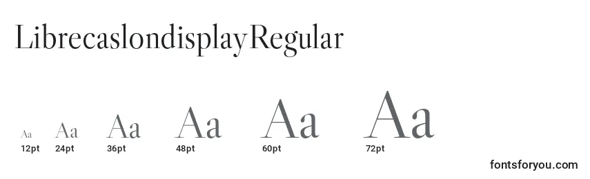 Größen der Schriftart LibrecaslondisplayRegular (72287)