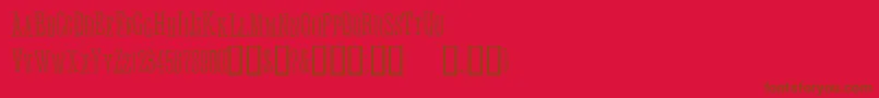 フォントAnhedonia – 赤い背景に茶色の文字