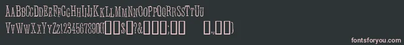 Anhedonia Font – Pink Fonts on Black Background