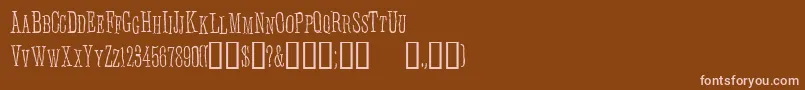 Lisätietoja Anhedonia-fontista Anhedonia-fontti – vaaleanpunaiset fontit ruskealla taustalla