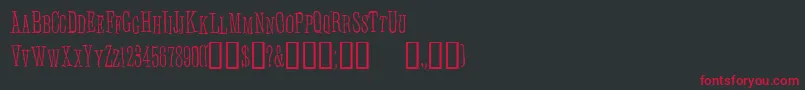 Anhedonia Font – Red Fonts on Black Background