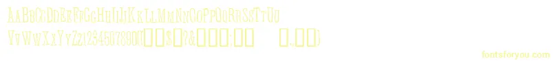 Anhedonia Font – Yellow Fonts on White Background