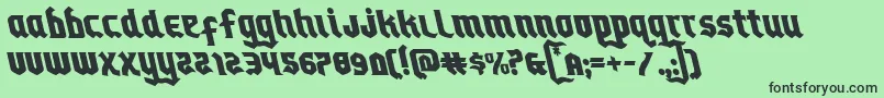 Empirecrownleft Font – Black Fonts on Green Background