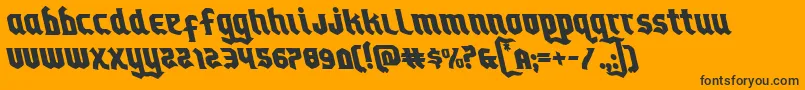 Empirecrownleft Font – Black Fonts on Orange Background