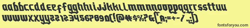 Empirecrownleft Font – Black Fonts on Yellow Background
