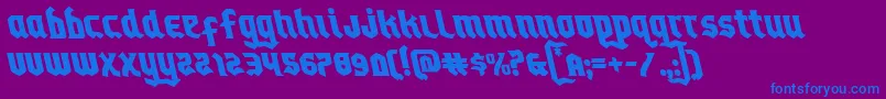 Empirecrownleft Font – Blue Fonts on Purple Background