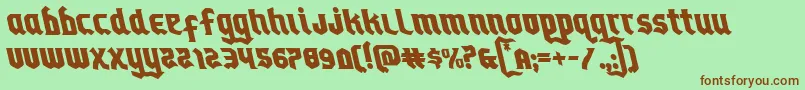 Empirecrownleft Font – Brown Fonts on Green Background