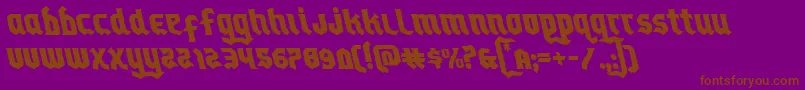 Empirecrownleft Font – Brown Fonts on Purple Background