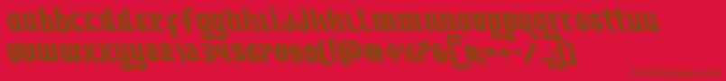 Empirecrownleft Font – Brown Fonts on Red Background