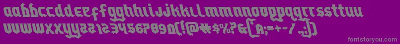 Empirecrownleft-Schriftart – Graue Schriften auf violettem Hintergrund