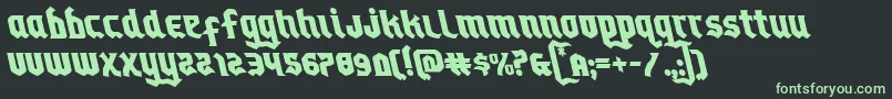 Empirecrownleft Font – Green Fonts on Black Background