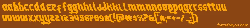 Empirecrownleft Font – Orange Fonts on Brown Background
