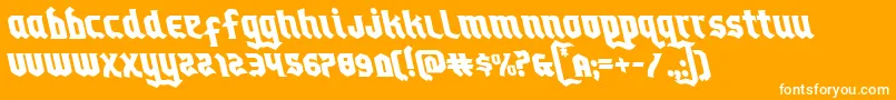 Empirecrownleft Font – White Fonts on Orange Background