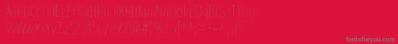 BecauseTheNight Font – Gray Fonts on Red Background