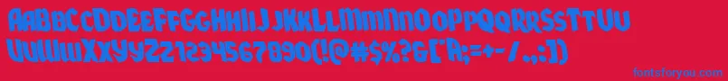 Xmasxpressleft Font – Blue Fonts on Red Background