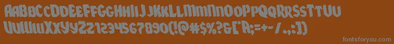 Xmasxpressleft Font – Gray Fonts on Brown Background