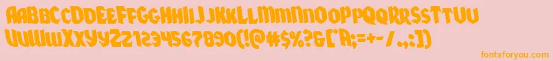 Weitere Informationen zur Xmasxpressleft-Schriftart Xmasxpressleft-Schriftart – Orangefarbene Schriften auf rosa Hintergrund