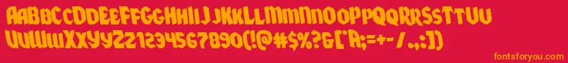 Xmasxpressleft Font – Orange Fonts on Red Background
