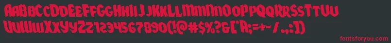 Xmasxpressleft Font – Red Fonts on Black Background