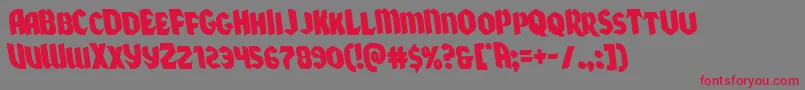 Xmasxpressleft-Schriftart – Rote Schriften auf grauem Hintergrund