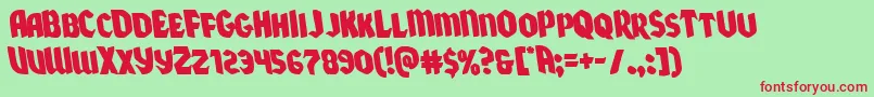 Xmasxpressleft Font – Red Fonts on Green Background