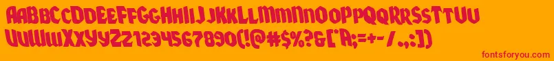 Xmasxpressleft Font – Red Fonts on Orange Background
