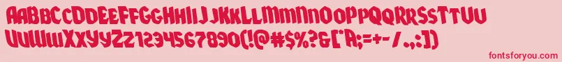 Xmasxpressleft Font – Red Fonts on Pink Background