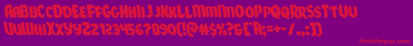 Xmasxpressleft Font – Red Fonts on Purple Background