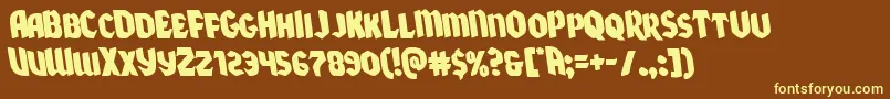 Xmasxpressleft Font – Yellow Fonts on Brown Background