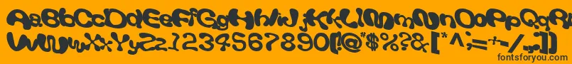 Шрифт Giveandtake18Bold – чёрные шрифты на оранжевом фоне