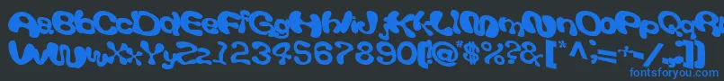 Giveandtake18Bold-fontti – siniset fontit mustalla taustalla