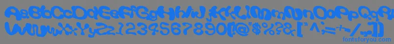 Giveandtake18Bold-fontti – siniset fontit harmaalla taustalla
