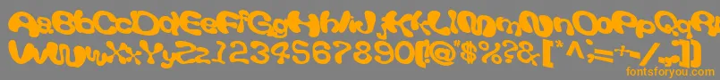 Czcionka Giveandtake18Bold – pomarańczowe czcionki na szarym tle