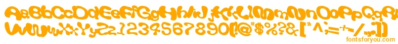 Шрифт Giveandtake18Bold – оранжевые шрифты на белом фоне