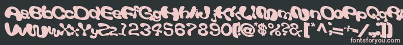 フォントGiveandtake18Bold – 黒い背景にピンクのフォント