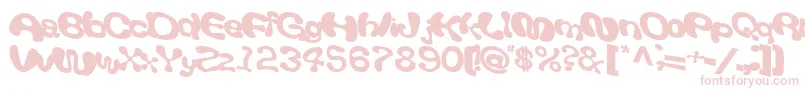Шрифт Giveandtake18Bold – розовые шрифты на белом фоне