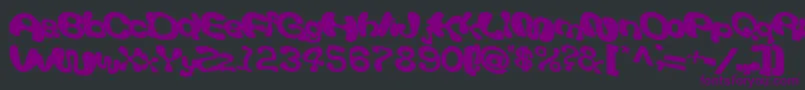 Шрифт Giveandtake18Bold – фиолетовые шрифты на чёрном фоне