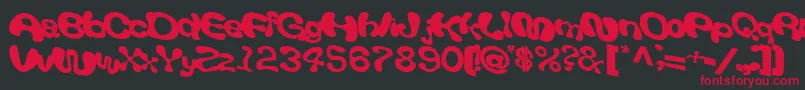 Giveandtake18Bold Font – Red Fonts on Black Background