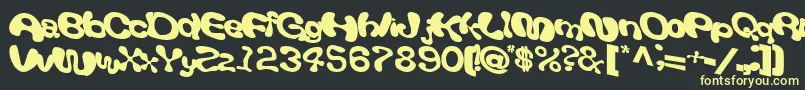 Шрифт Giveandtake18Bold – жёлтые шрифты на чёрном фоне