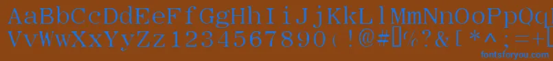 TypeWheel Font – Blue Fonts on Brown Background
