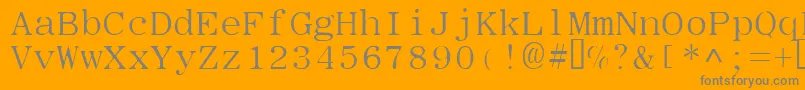 TypeWheel Font – Gray Fonts on Orange Background